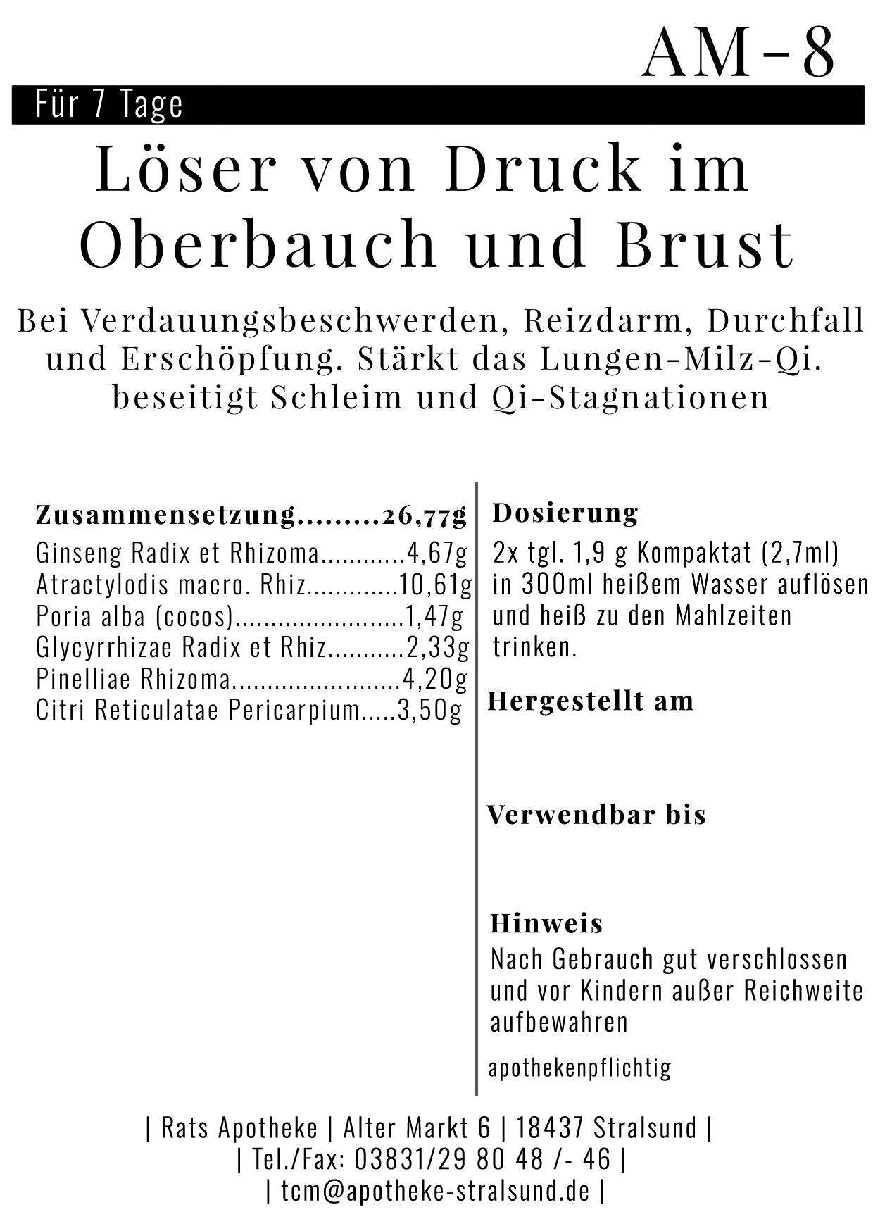 AM-8 Löser von Druck im Oberbauch und Brust – Bild 2