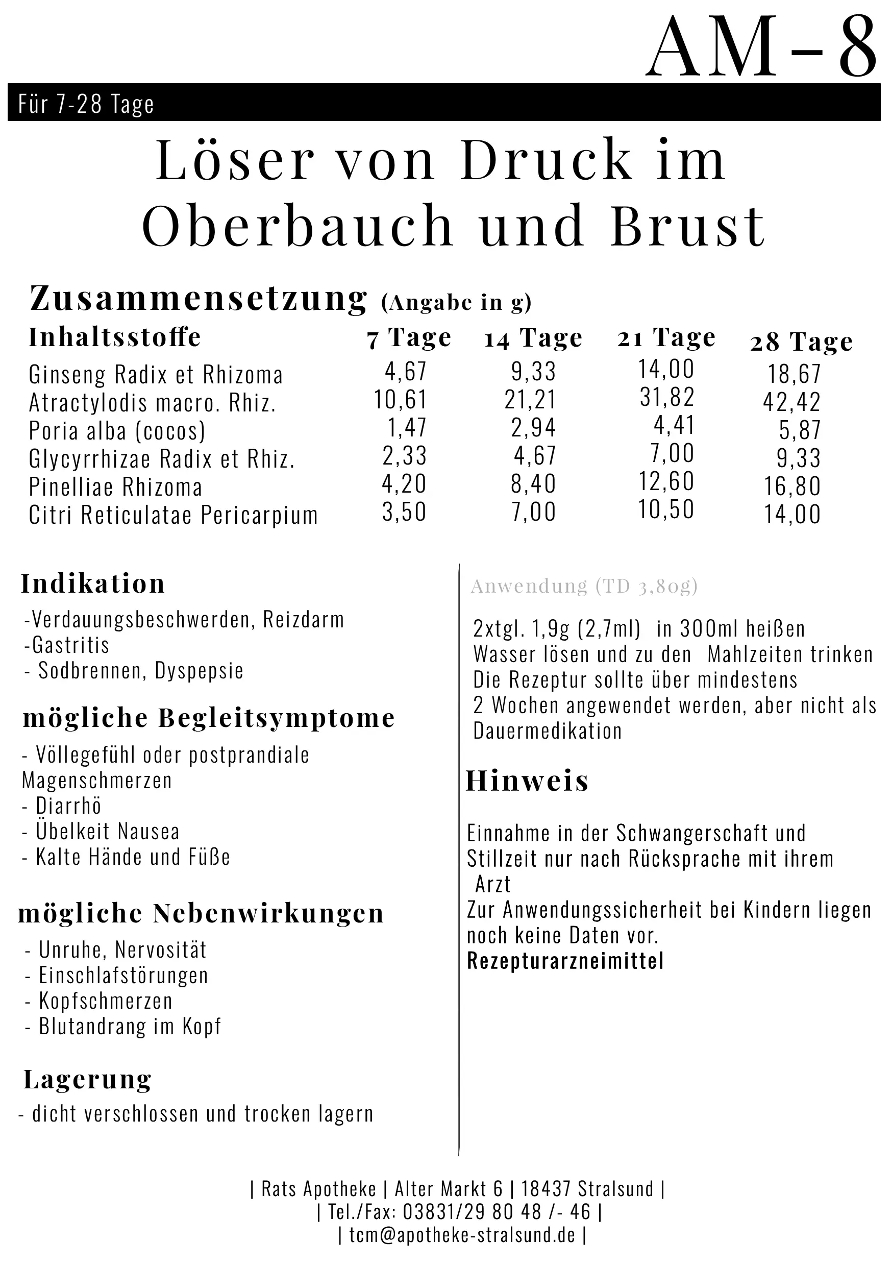 AM-8 Löser von Druck im Oberbauch und Brust – Bild 3