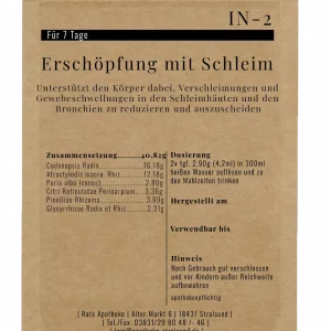 Alternative view of IN-2 Erschöpfung mit Schleim