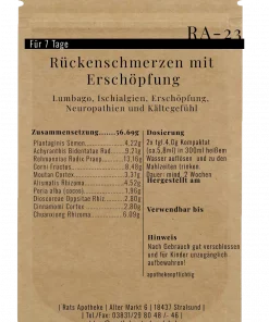 Alternative view of RA-23 Rückenschmerzen mit Erschöpfung